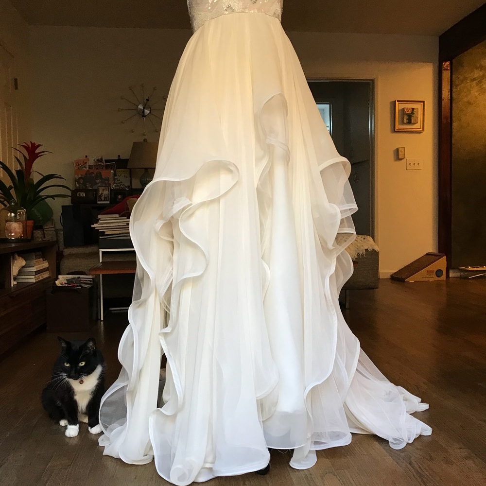 SOLD Hayley Paige Charlie Designer Sequin Gown - Picture 4 of 8